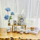 Bình Nước Dáng Trụ, Bộ Bình Đựng Nước Hoạ Tiết Vẽ Tay DoRaeMon Dáng Cốc Tròn Decor Dễ Thương Cốc Uống Nước Sứ Bát Tràng