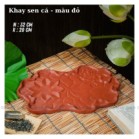 Khay Trà  Sen Cá Gốm Sứ Bát Tràng Gốm Tử Sa Đựng Ấm Chén Uống Trà