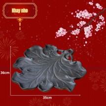 Khay Trà Lá Nho Gốm Sứ Bát Tràng Gốm Tử Sa Đựng Ấm Chén Uống Trà