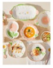 Set bộ bát đĩa hoa TULIP CAM ĐÀO pastel nhẹ nhàng sang xịn mịn