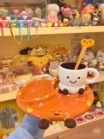Bộ sưu tập PangPang gốm sứ gồm đĩa bánh quẩy size to 2 màu nâu hồng cốc PangPang thìa quẩy