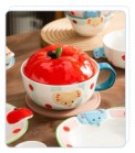 Tô nắp táo voi 3D quai xanh lá đường kính 16.5cm cao 7.5cm cả nắp 12.5cm dung tích 750ml
