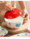 Tô nắp táo voi 3D quai xanh lá đường kính 16.5cm cao 7.5cm cả nắp 12.5cm dung tích 750ml