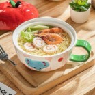 Tô nắp táo voi 3D quai xanh lá đường kính 16.5cm cao 7.5cm cả nắp 12.5cm dung tích 750ml