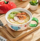 Tô nắp táo voi 3D quai xanh lá đường kính 16.5cm cao 7.5cm cả nắp 12.5cm dung tích 750ml
