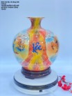 Bình hút lộc vẽ vàng 24K Cao 30cm Mã đáo thành công Thuận Buồm Xuôi gió Bát Tràng