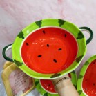 Set bát đĩa dưa hấu 3D 12 món gốm sứ cao cấp
