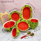 Set bát đĩa dưa hấu 3D 12 món gốm sứ cao cấp ( bán cả set 12 món)