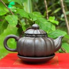 Ấm chén tử sa Bát Tràng dáng bí thấp dung tích 450ml