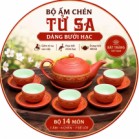 Bộ Ấm Chén Tử Sa Bưởi Hạc Dung Tích 400ml