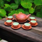 Bộ Ấm Chén Tử Sa Bưởi Hạc Dung Tích 400ml