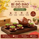 Bộ Ấm Chén Tử Sa Bí Đỏ Đào Bát Tràng 400ml