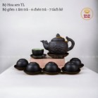 Bộ Ấm Chén Tử Sa Hoa Sen Bát Tràng 400ml