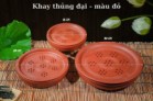 Khay Thủng  23cm đỏ