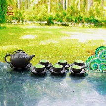 Bộ Ấm Chén Tử Sa Dáng Quả Hồng Trơn 300ml