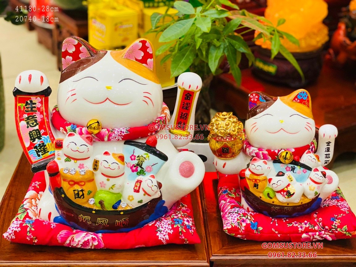 Bánh Sinh Nhật Mèo Thần Tài Mắn - Giao Tận Nơi HCM